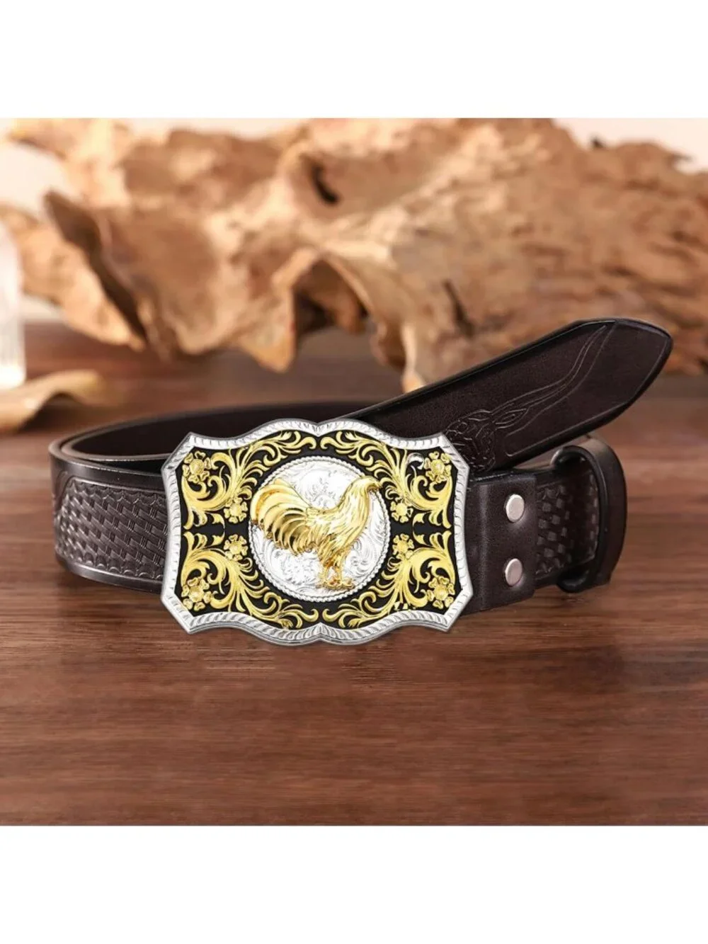 Vintage Western Cowboy Belt Buckle for Men & Women - Solid Metal Rodeo Accessory